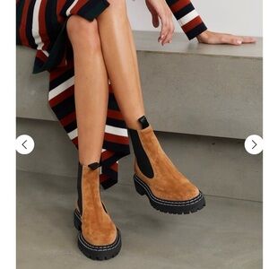 Proenza Schouler Tan suede Chelsea boots